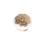 bouton ceramique applique laiton pognee meuble arabesque porcelaine 1066lt